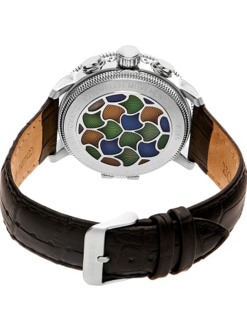 Heritor Automatikuhr "Aura" in Schwarz/ Silber