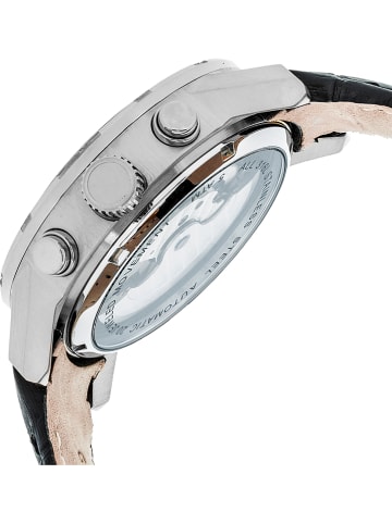 Heritor Automatikuhr "Hannibal" in Schwarz/ Silber