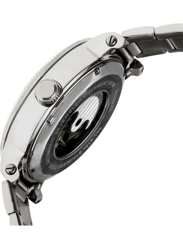 Heritor Automatikuhr "Aries" in Silber/ Weiß