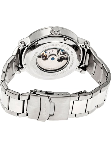Heritor Automatikuhr "Aries" in Silber/ Schwarz