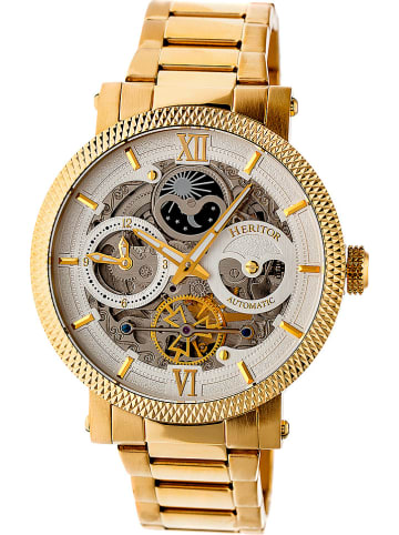 Heritor Automatikuhr "Aries" in Gold/ Weiß