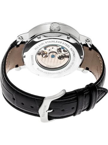 Heritor Automatikuhr "Aries" in Schwarz/ Silber