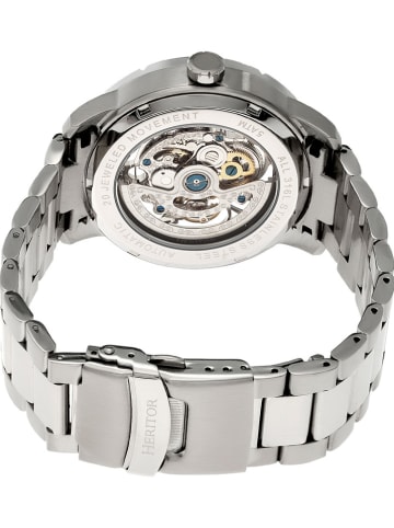 Heritor Zegarek automatyczny "Ryder" w kolorze srebrno-czarnym