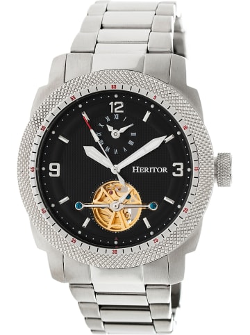 Heritor Automatikuhr "Helmsley" in Silber/ Schwarz