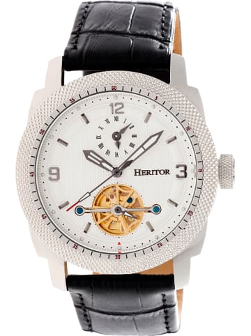 Heritor Automatisch horloge "Helmsley" zwart/zilverkleurig/wit