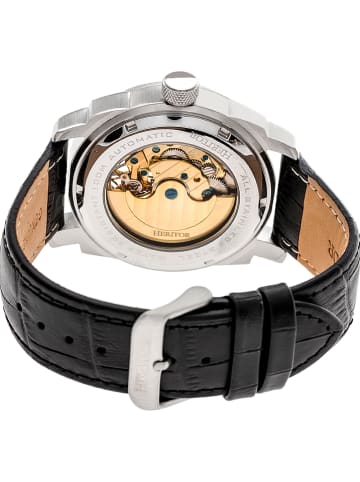 Heritor Automatisch horloge "Helmsley" zwart/zilverkleurig/wit