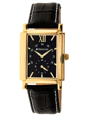 Heritor Automatisch horloge "Frederick" zwart/goudkleurig