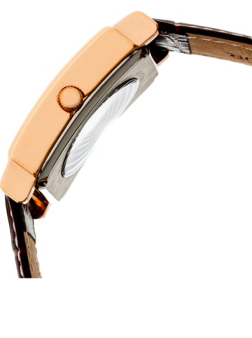 Heritor Automatisch horloge "Frederick" donkerbruin/roségoudkleurig