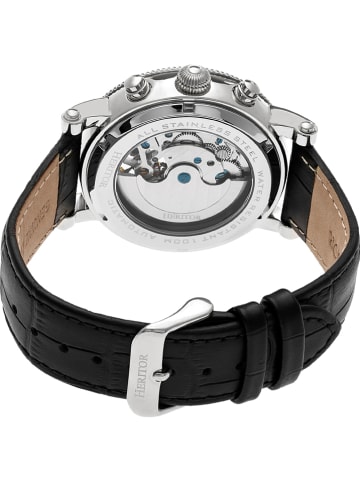 Heritor Automatikuhr "Winston" in Schwarz/ Silber