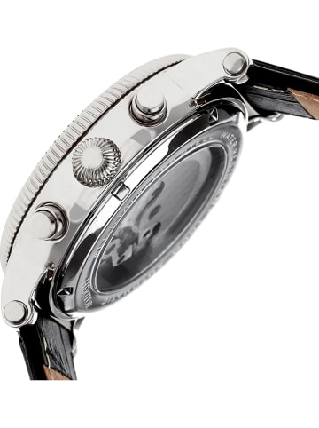 Heritor Automatikuhr "Winston" in Schwarz/ Silber