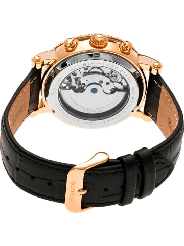 Heritor Automatikuhr "Winston" in Schwarz/ Roségold/ Weiß