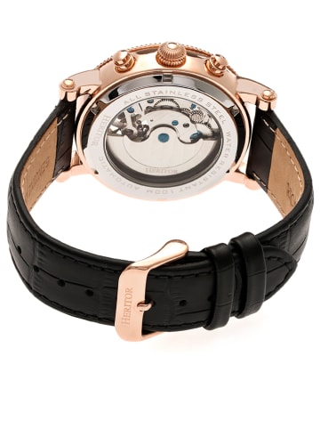Heritor Automatisch horloge "Winston" zwart/roségoudkleurig