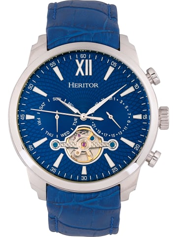 Heritor Automatisch horloge "Arthur" blauw/zilverkleurig
