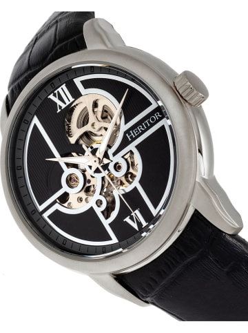Heritor Automatikuhr "Sanford" in Schwarz/ Silber