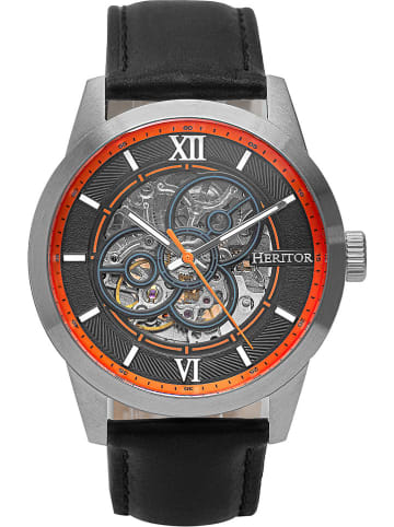 Heritor Zegarek automatyczny w kolorze srebrno-czarnym