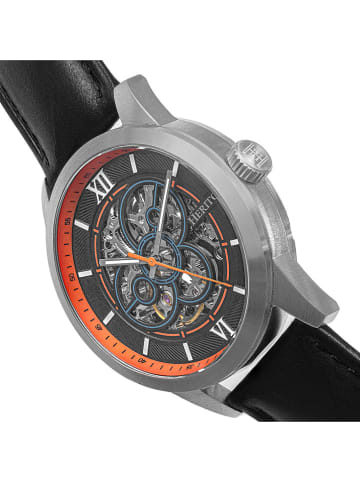 Heritor Automatisch horloge "Jonas" zwart/zilverkleurig