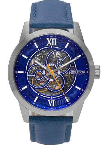 Heritor Automatikuhr "Jonas" in Blau/ Silber