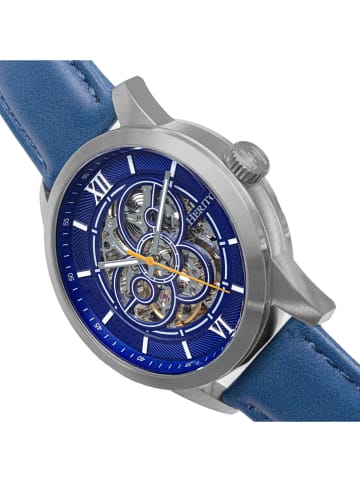 Heritor Automatikuhr "Jonas" in Blau/ Silber