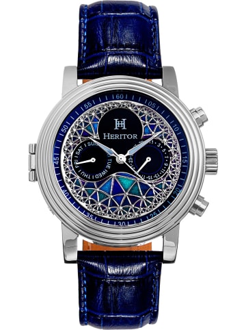 Heritor Automatikuhr "Legacy" in Blau/ Silber