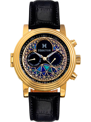 Heritor Automatikuhr "Legacy" in Schwarz/ Gold