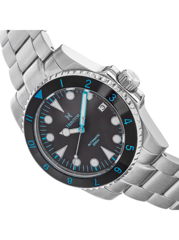 Heritor Automatikuhr "Luciano" in Silber/ Schwarz