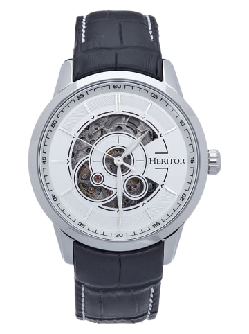 Heritor Automatikuhr "Davies" in Dunkelblau/ Silber