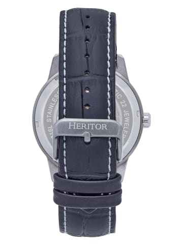 Heritor Automatisch horloge "Davies" donkerblauw/zilverkleurig