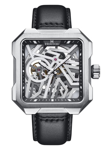 Heritor Automatikuhr "Campbell" in Schwarz/ Silber