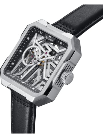 Heritor Automatikuhr "Campbell" in Schwarz/ Silber