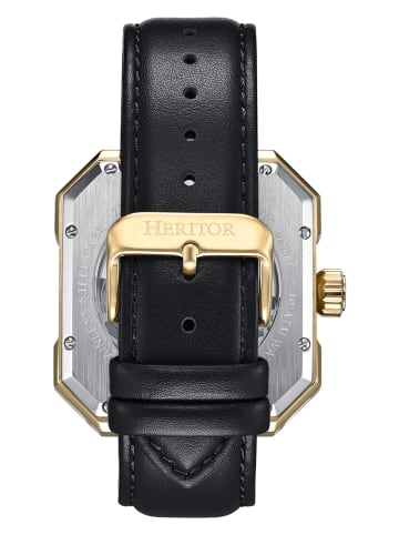 Heritor Automatikuhr "Campbell" in Schwarz/ Gold