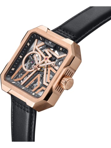Heritor Automatisch horloge "Campbell" zwart/roségoudkleurig