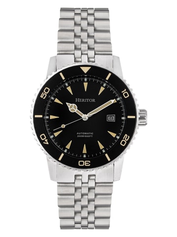 Heritor Automatisch horloge "Hurst" zilverkleurig/zwart