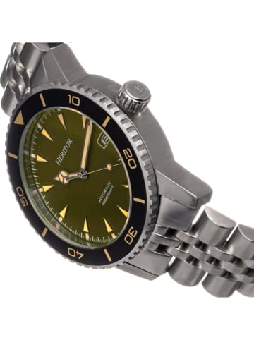 Heritor Automatisch horloge "Hurst" zilverkleurig/kaki