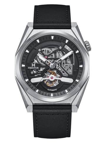 Heritor Automatikuhr ''Amadeus'' in Schwarz/ Silber