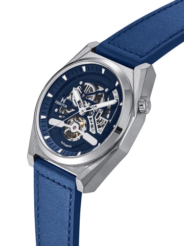 Heritor Kwartshorloge "Amadeus" blauw/zilverkleurig