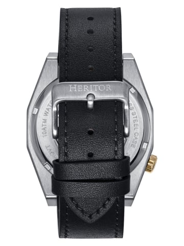 Heritor Automatische horloge "Amadeus" zwart/zilverkleurig/roségoudkleurig