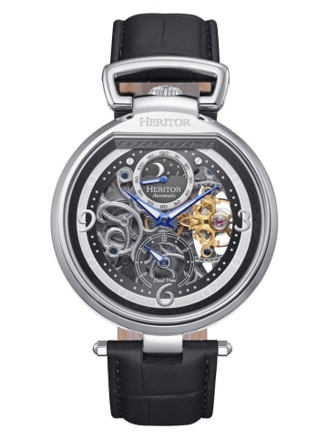 Heritor Automatische horloge "Lincoln" zwart/zilverkleurig