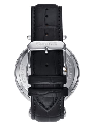 Heritor Automatikuhr ''Lincoln'' in Schwarz/ Silber