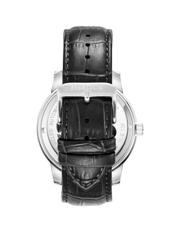 Heritor Kwartshorloge "Emmanuel" zwartzilverkleurig/meerkleurig