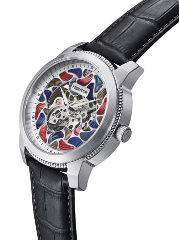 Heritor Kwartshorloge "Emmanuel" zwartzilverkleurig/meerkleurig