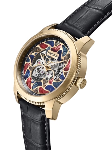 Heritor Quarzuhr "Emmanuel" in Schwarz/ Gold/ Bunt