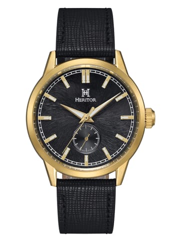 Heritor Zegarek automatyczny "Argento" w kolorze czarnym