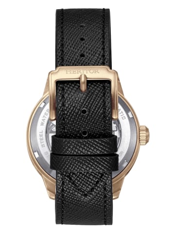 Heritor Automatikuhr "Argento" in Schwarz