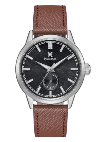 Heritor Zegarek automatyczny "Argento" w kolorze jasnobrązowym