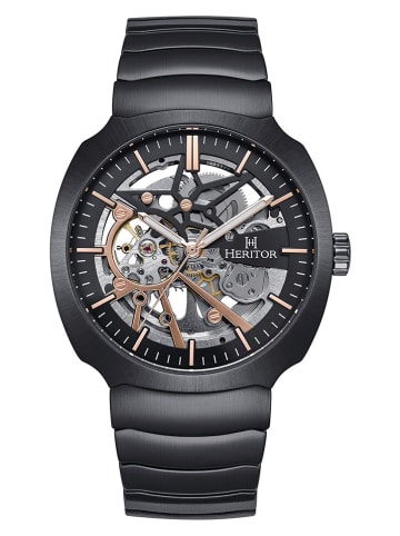 Heritor Zegarek automatyczny "Magnus" w kolorze czarnym
