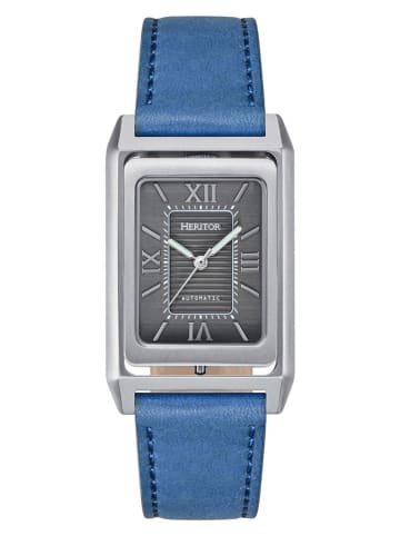 Heritor Automatische horloge "Esteban" blauw/zwart/zilverkleurig