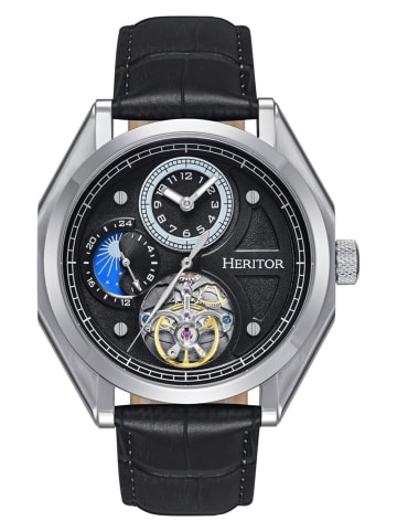 Heritor Automatikuhr ''Antoni'' in Schwarz/ Silber