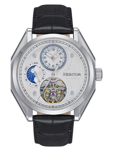 Heritor Automatische horloge "Antoni" zwart/zilverkleurig/wit