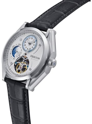Heritor Automatikuhr ''Antoni'' in Schwarz/ Silber/ Weiß