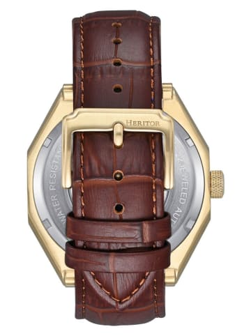 Heritor Automatische horloge "Antoni" bruin/goudkleurig/wit